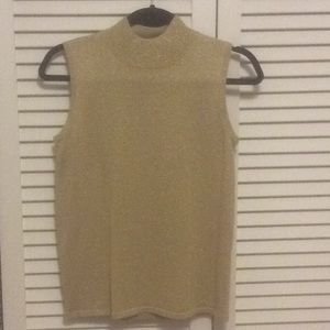 Ladies mock neck, sleeveless top